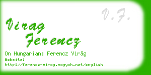 virag ferencz business card